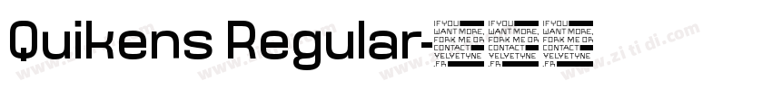 Quikens Regular字体转换